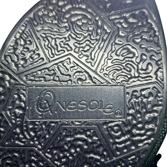 Onesole black sequin wedge sandal shoes - Picture 6 of 7